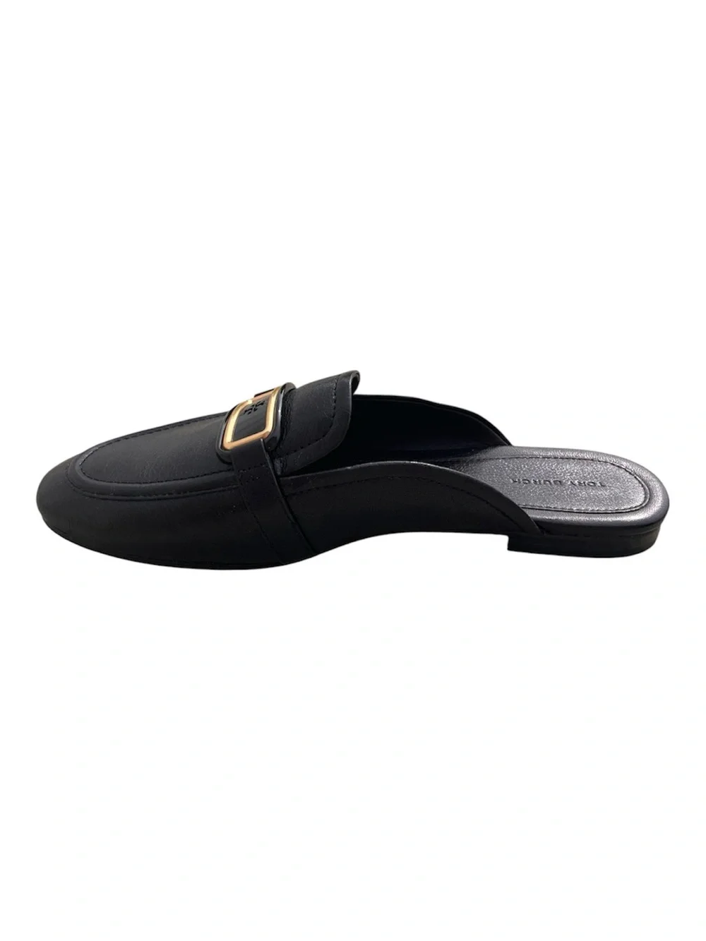 Tory Burch NWOT Georgia Backless Mule Loafers Leather with Logo Plate Size 11